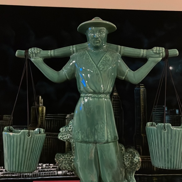 Vintage Gonder Ceramic Arts Asian Water Porter Bearer Carrier #777, 1950 - Picture 6 of 8